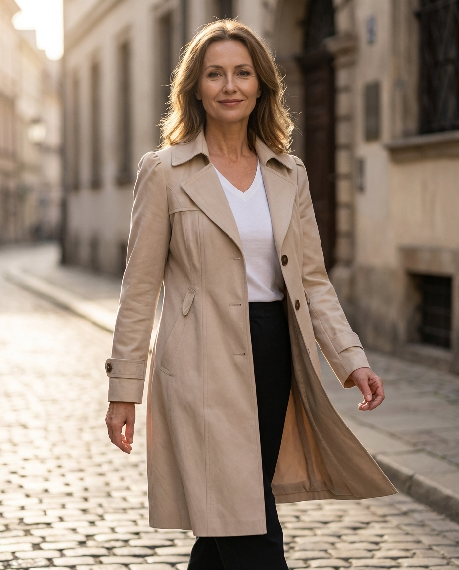 Matilda – Klasyczny Płaszcz na Co Dzień
